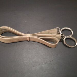 Miche Quick Clip Tan Faux Leather Shoulder Strap 42.5" Length Silver Tone